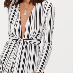 Striped Black and White Blazer